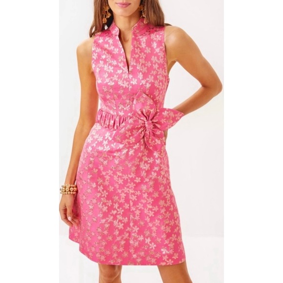Lilly Pulitzer Dresses & Skirts - Lilly Pulitzer Tazie Dress Rousseau Wedding Guest Metallic Brocade NWT Size 2